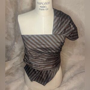 NWT Tory Burch One Shoulder Wrap Top- Size 6